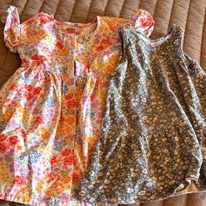 Wonder Nation Floral Dress with Pink Trim